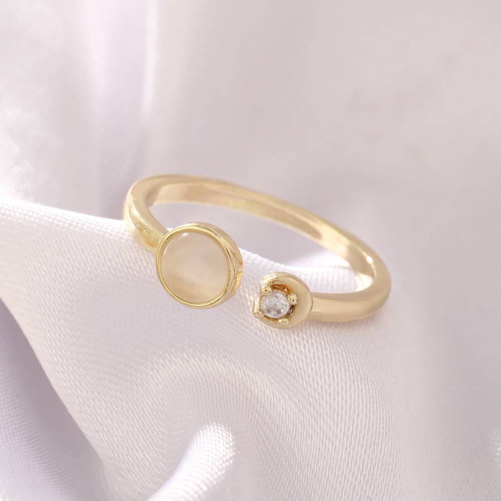Pearl Butterfly Light Luxury Open Ring Temperament
