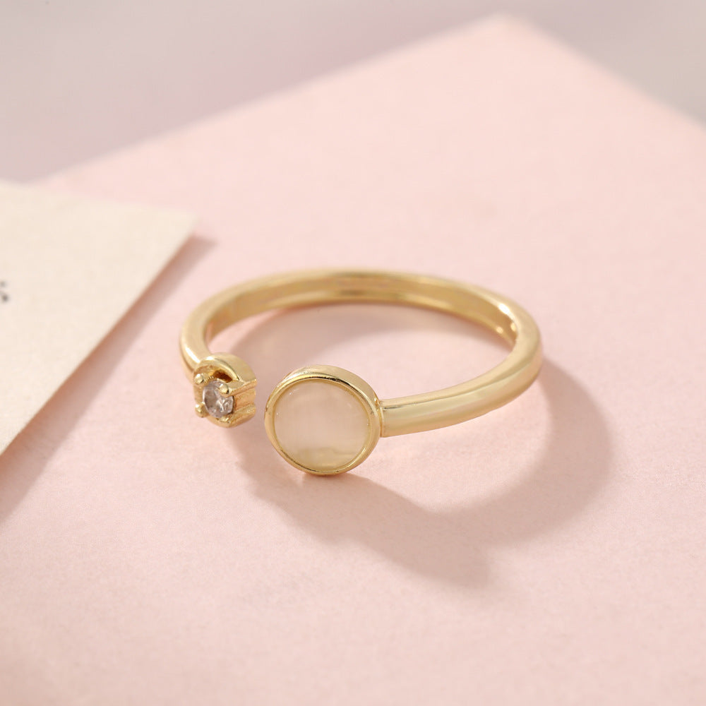 Pearl Butterfly Light Luxury Open Ring Temperament